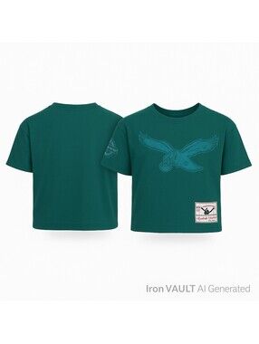 Philadelphia Eagles Women’s Throwback Logo Tee  Mitchell & Ness Small